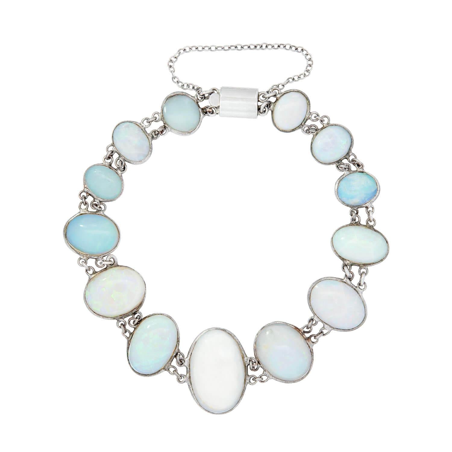 Buy Sterling Silver & Opal Watch Bracelet