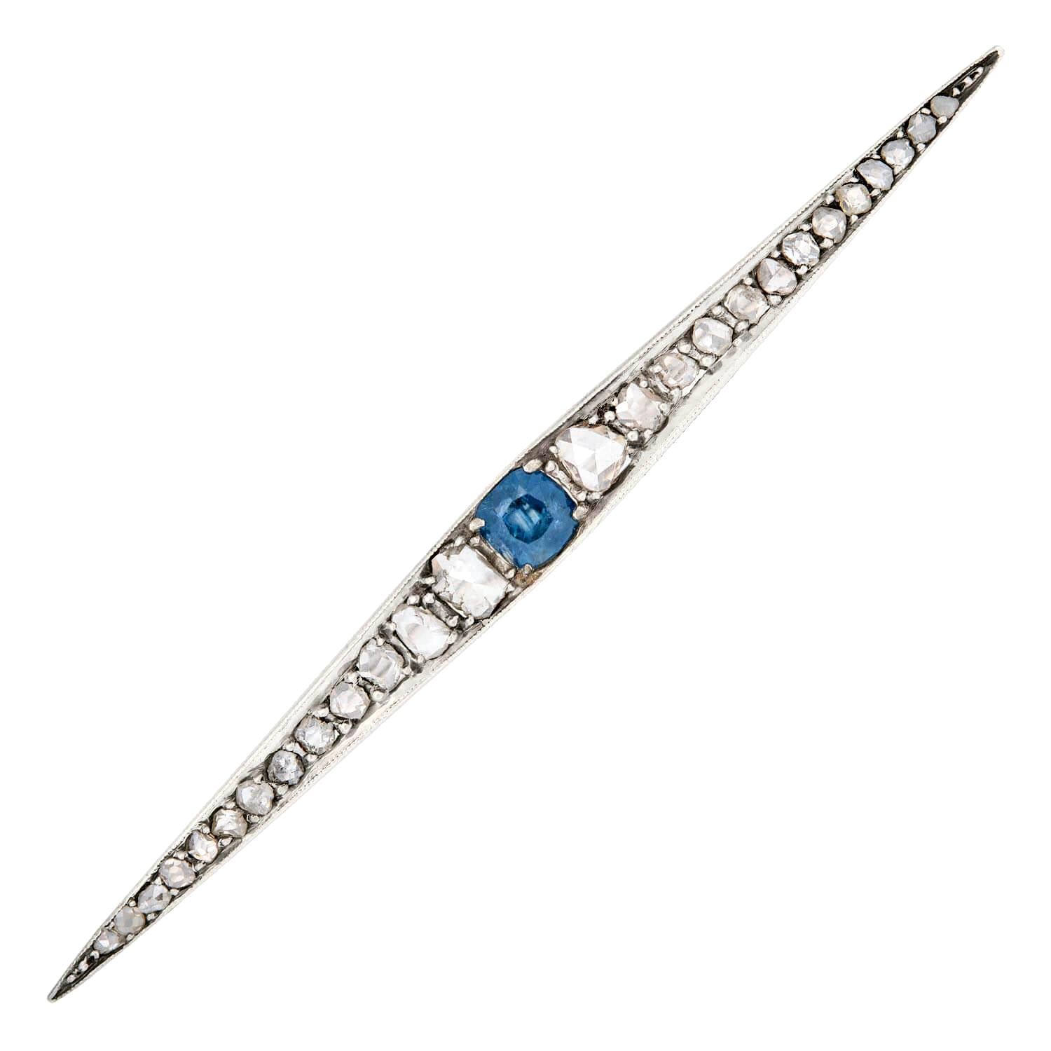 Sterling and Sapphire Brooch hotsell