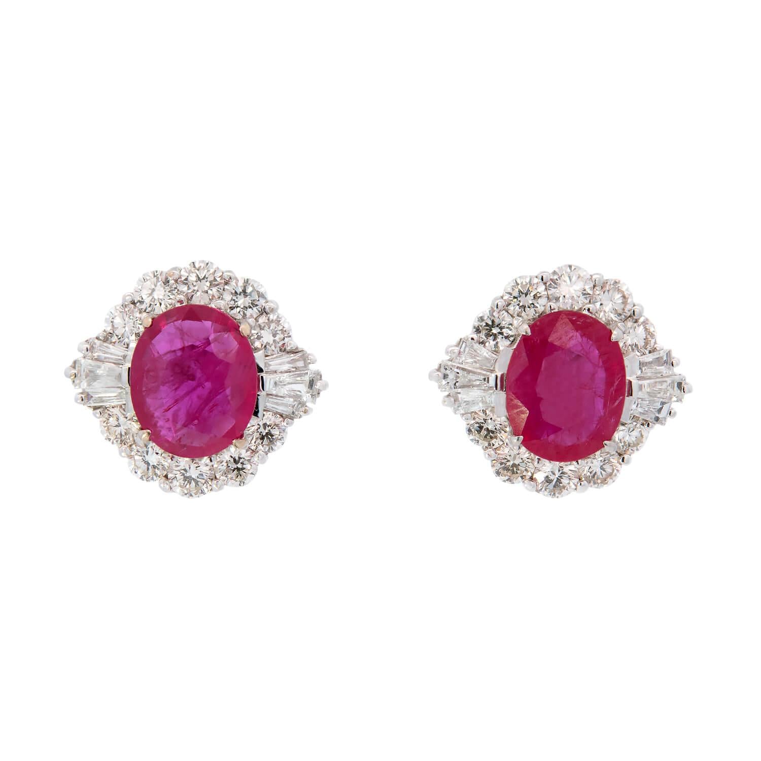 Estate Garnet Oval outlet Stud Earrings