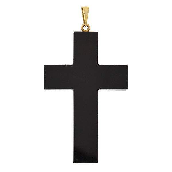 Victorian Large 14kt Carved Onyx Cross Pendant – A. Brandt + Son