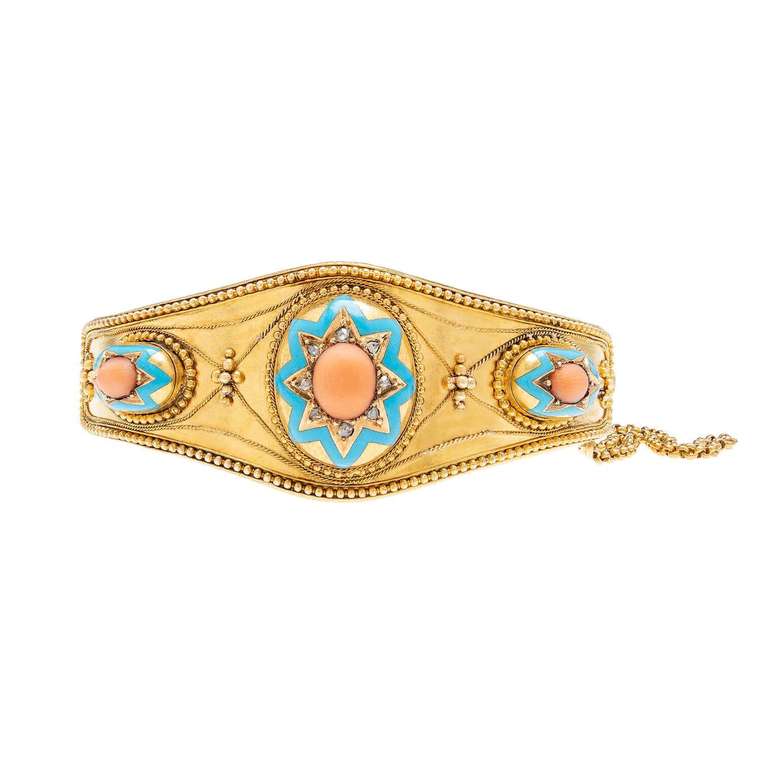 Victorian Gold-Filled Etruscan Wirework Bangle Wedding Bracelet