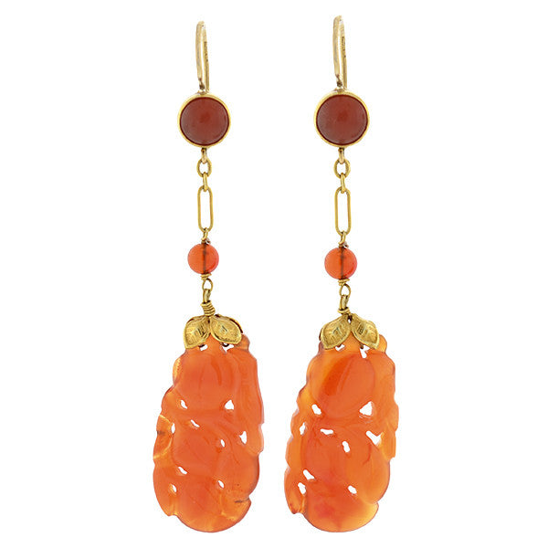 Vintage hot sale carnelian earrings