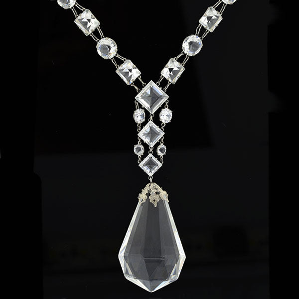 Crystal Pendant Necklace Sterling Vintage (Sale selling Price)