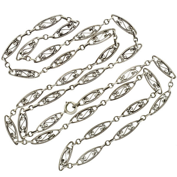 Campbell #10 40 Ft. Antique Silver Finished Metal Craft Chain