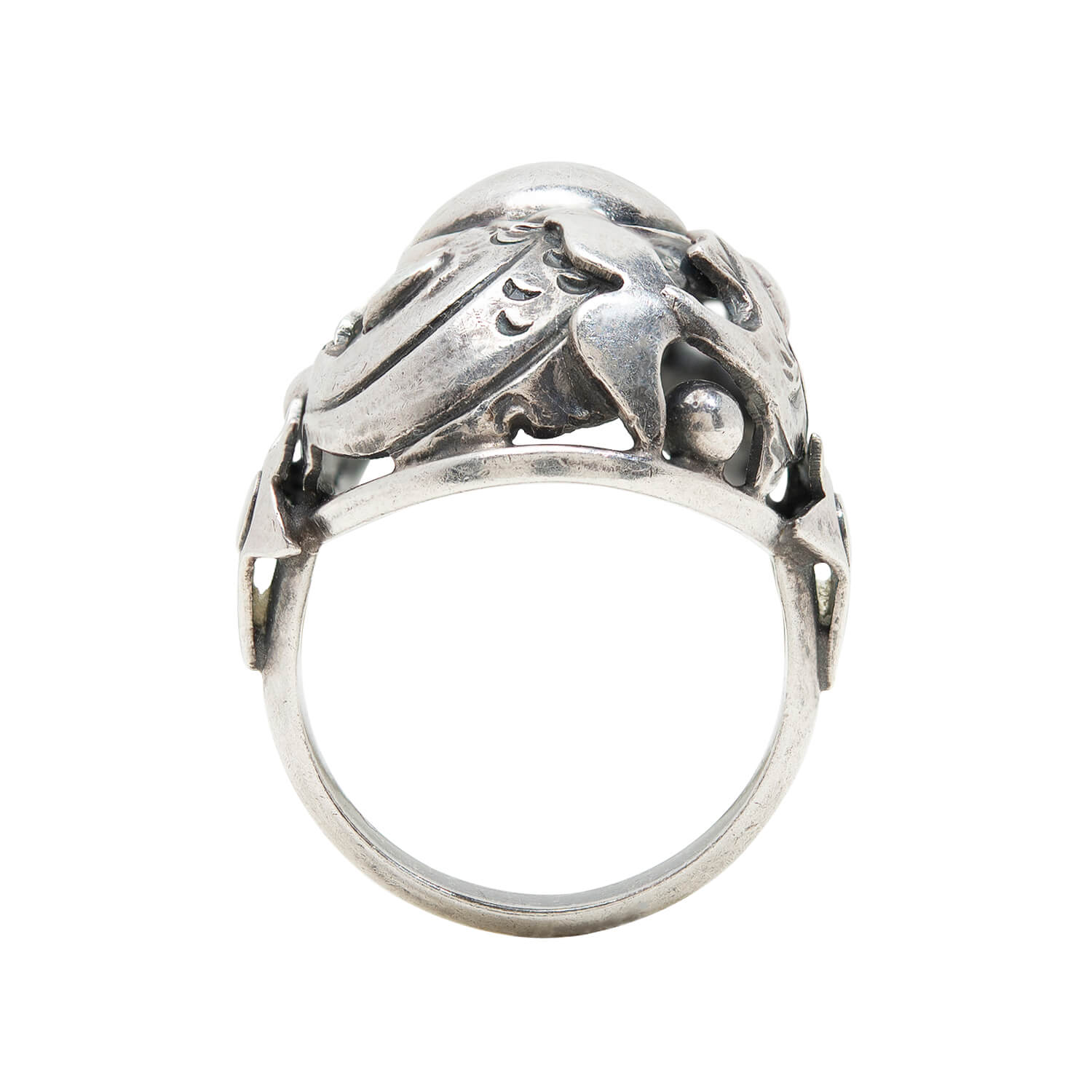 Vintage Swedish Sterling Silver Koi Fish Ring