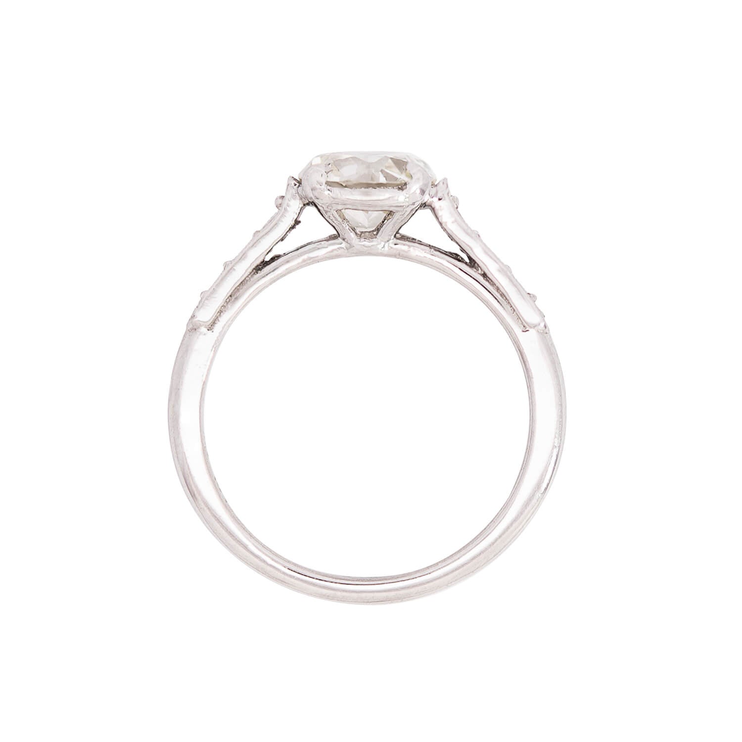 Art Deco Platinum Diamond Engagement Ring 1.43ctw