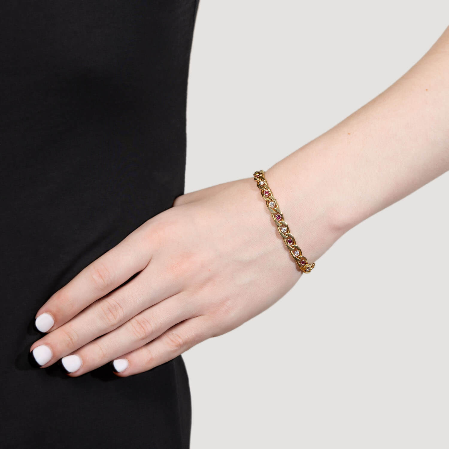 Cuban link fashion bracelet for women