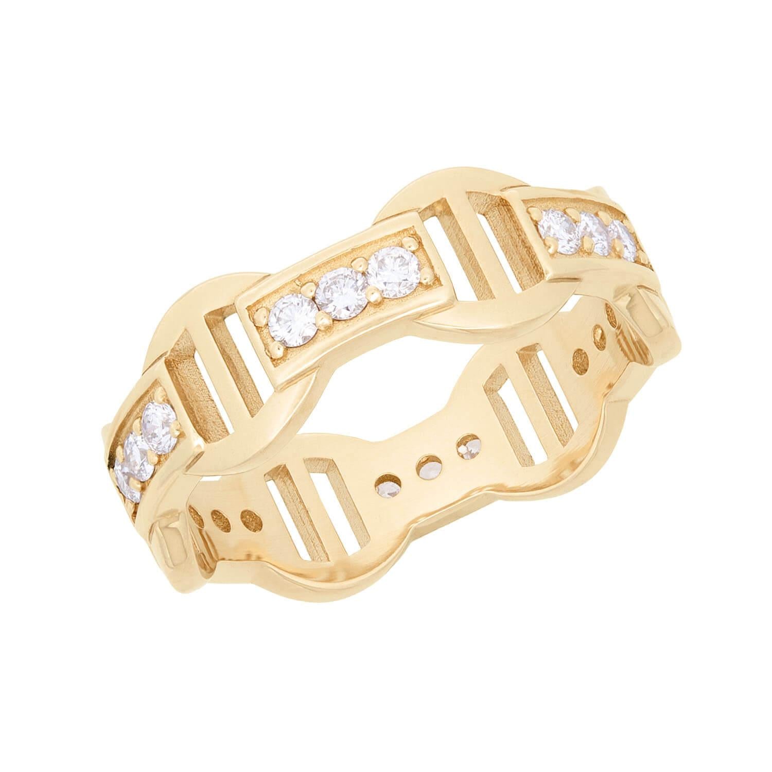 Estate 14k Diamond "Gucci Style" Band