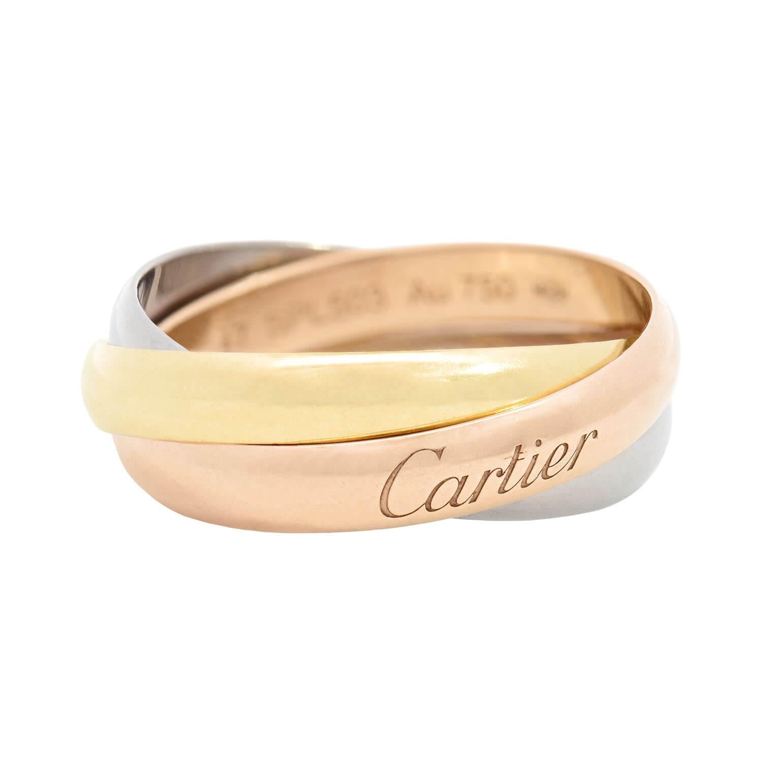 Cartier Estate 14k Tri Color Roller Band