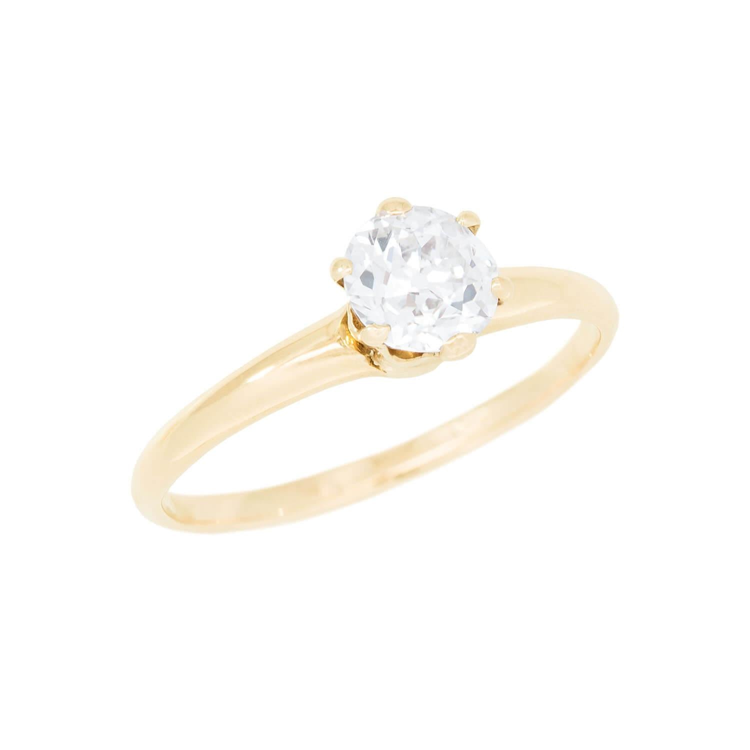 TIFFANY & CO. Edwardian 14k Diamond Engagement Ring .70ct