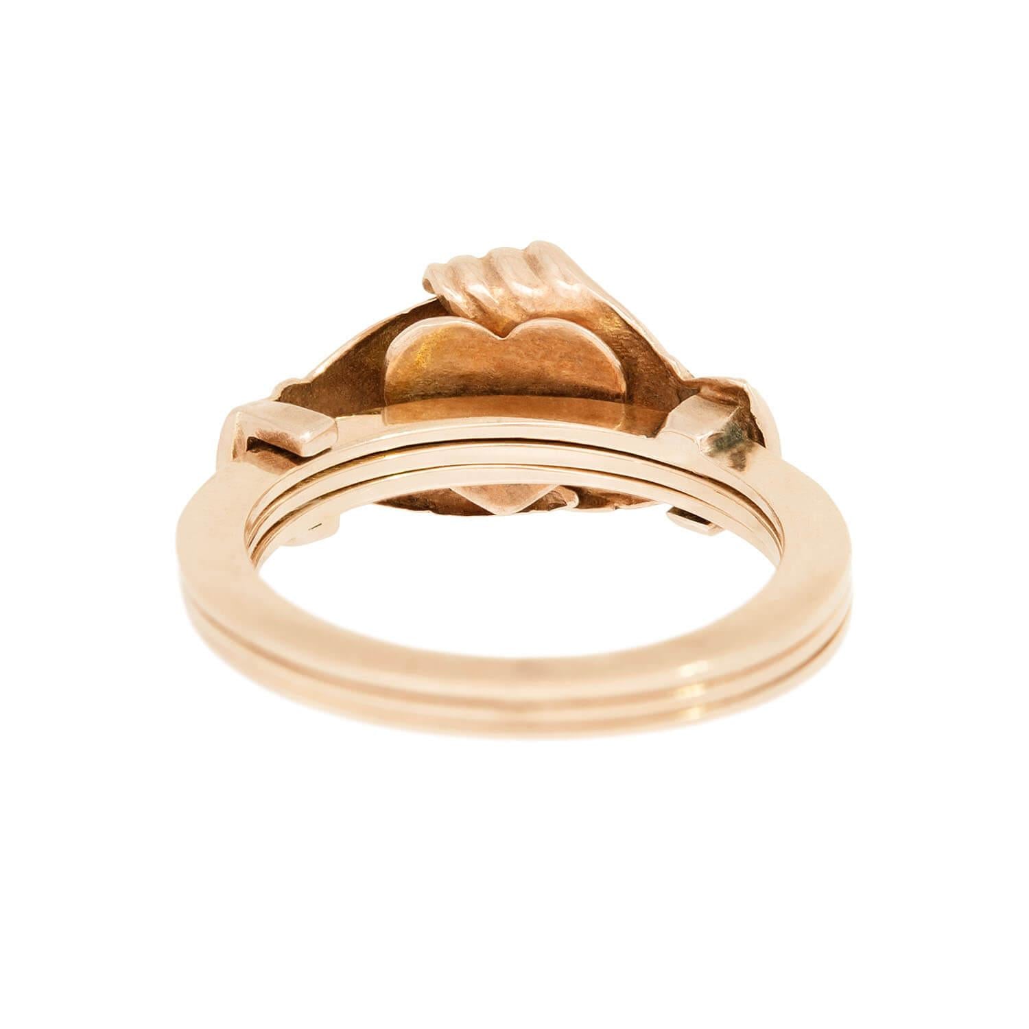 Retro 14k Claddagh Ring