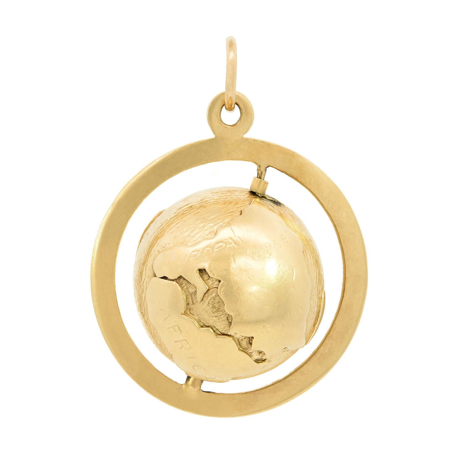 Vintage 14k Globe Charm