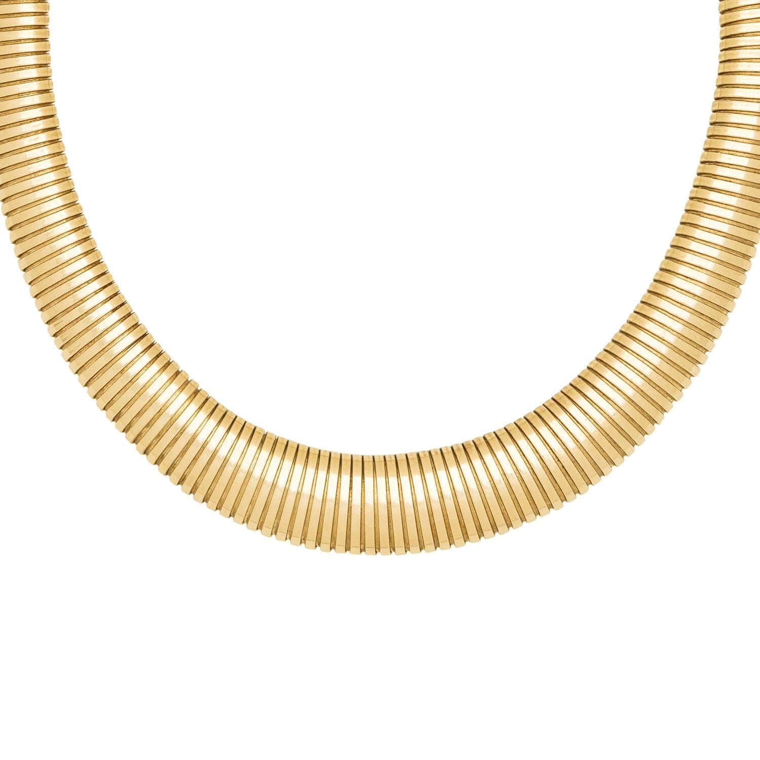 Retro Italian 14k Gooseneck Chain Necklace