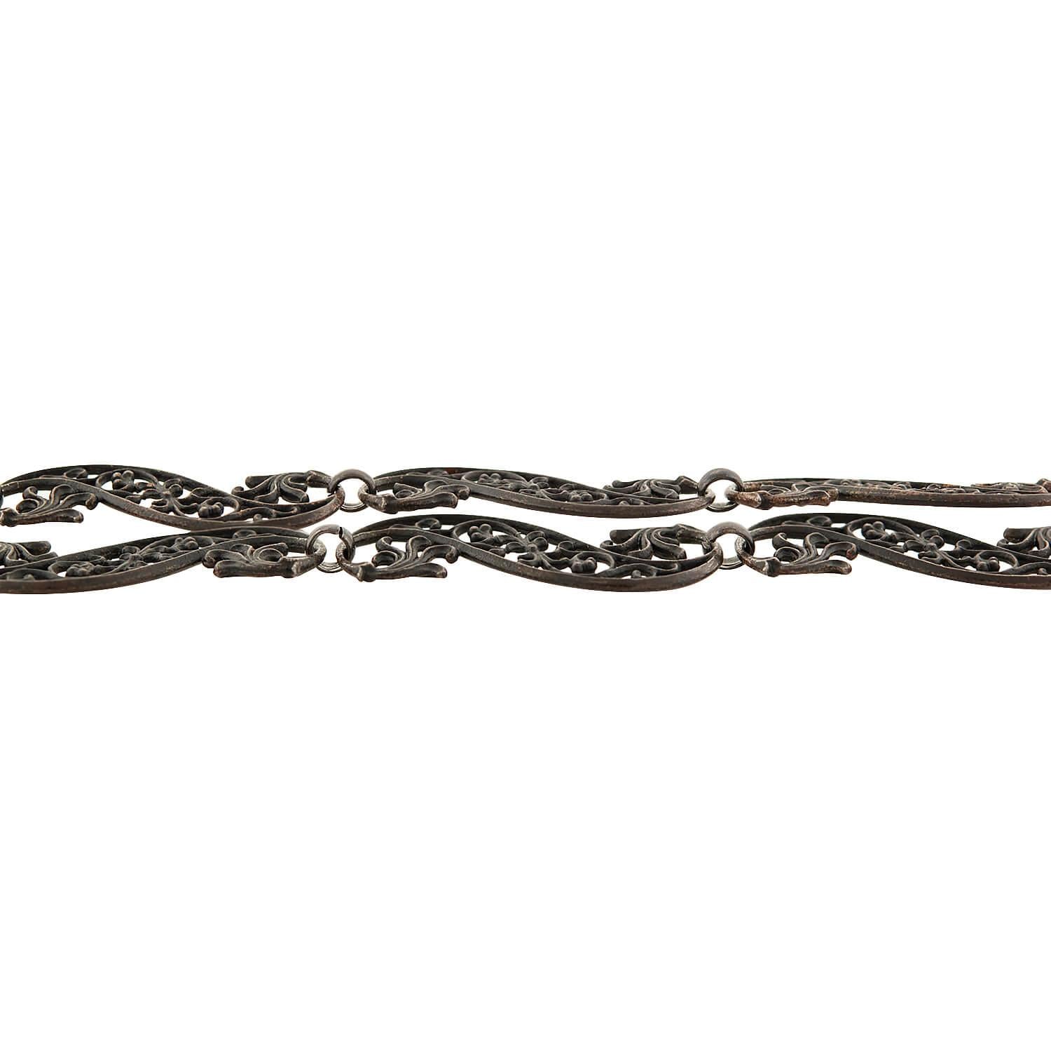 Georgian Berlin Iron Hand Wrought Chain Necklace 38"