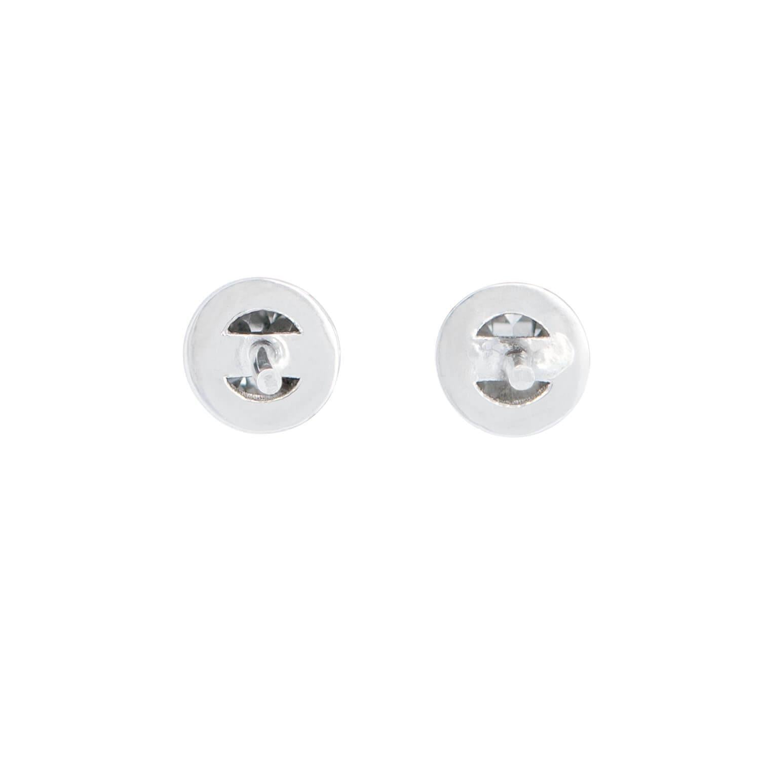 Estate 14k/Platinum Diamond Stud Earrings