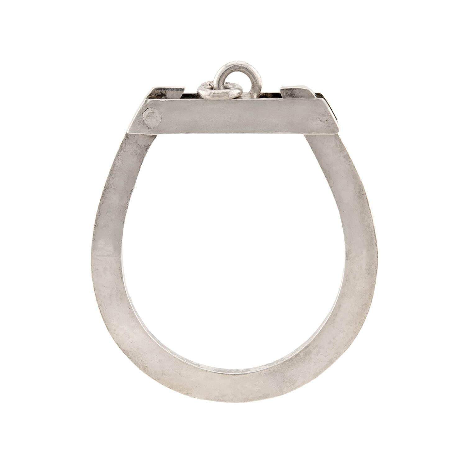 Victorian Sterling Silver Hinged Horseshoe Pendant