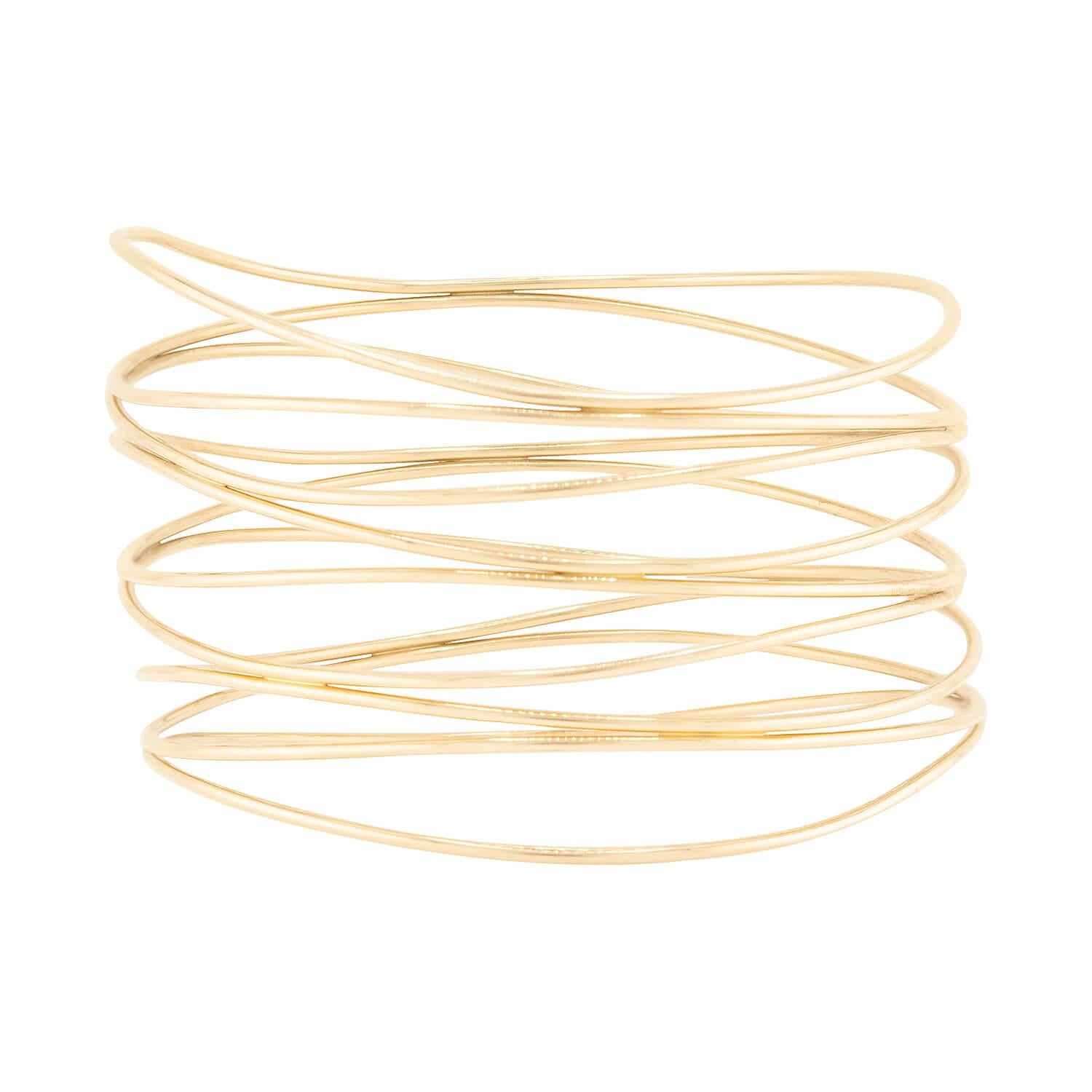 ELSA PERETTI for TIFFANY & CO. Estate 18k Wave Nine-Row Bracelet