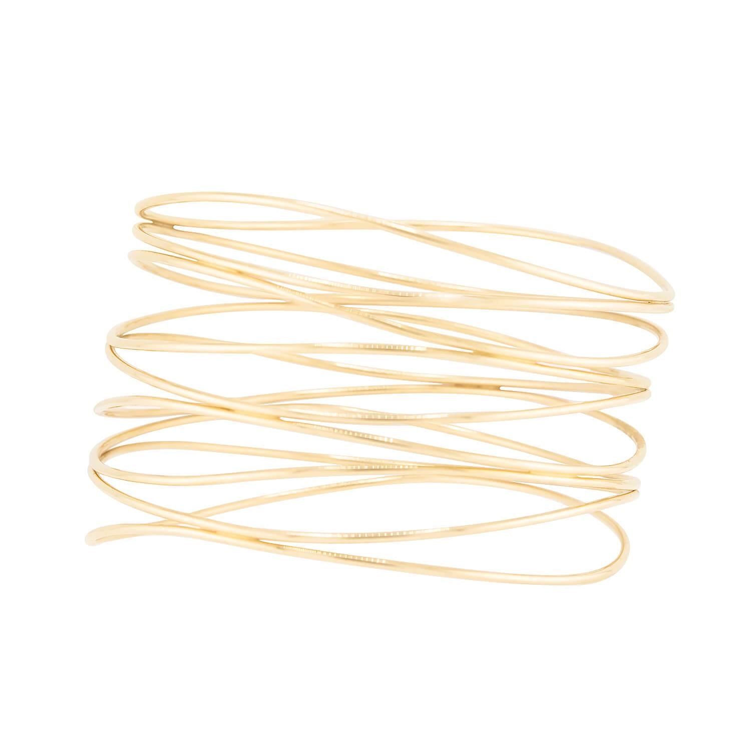 ELSA PERETTI for TIFFANY & CO. Estate 18k Wave Nine-Row Bracelet