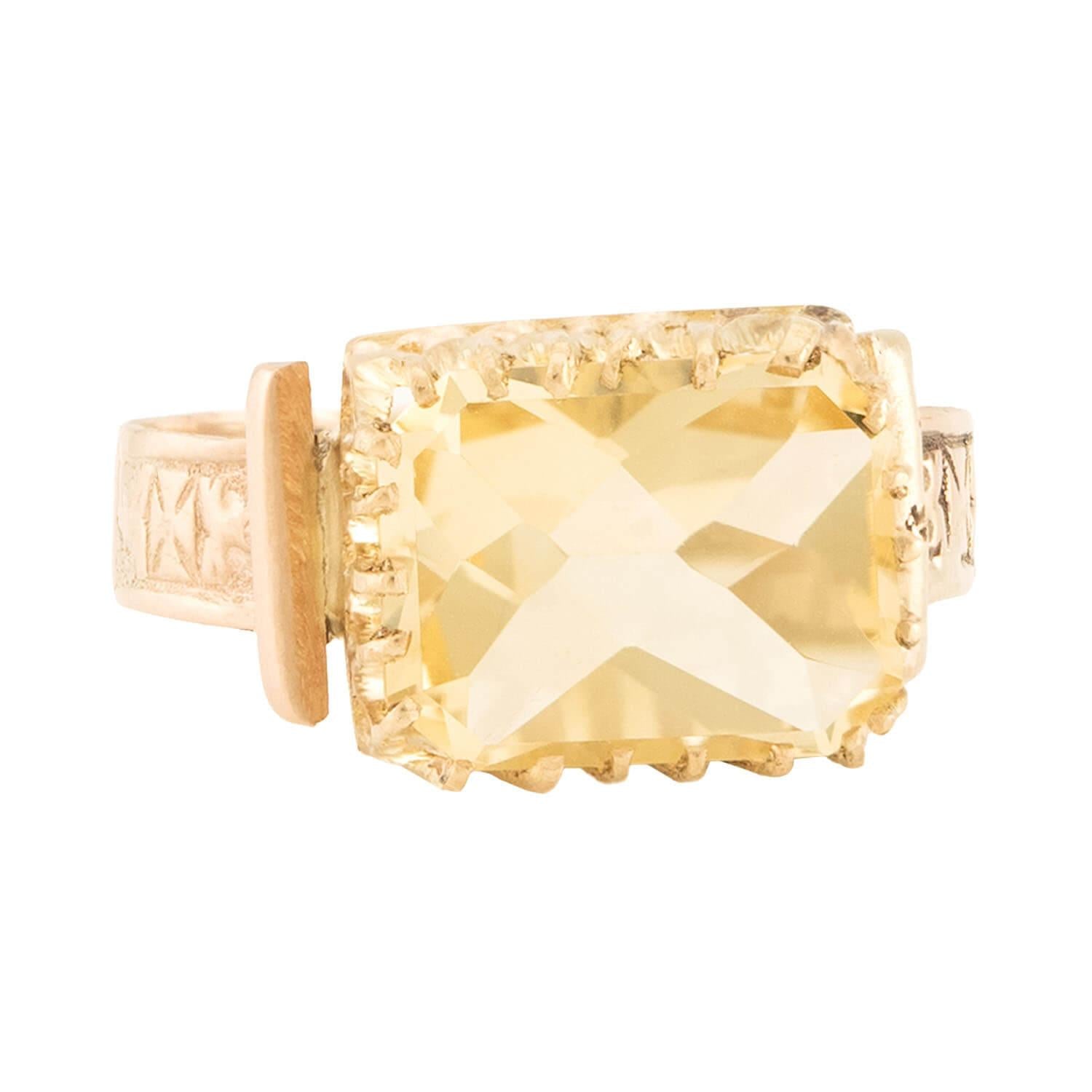 Victorian 14k Citrine Ring