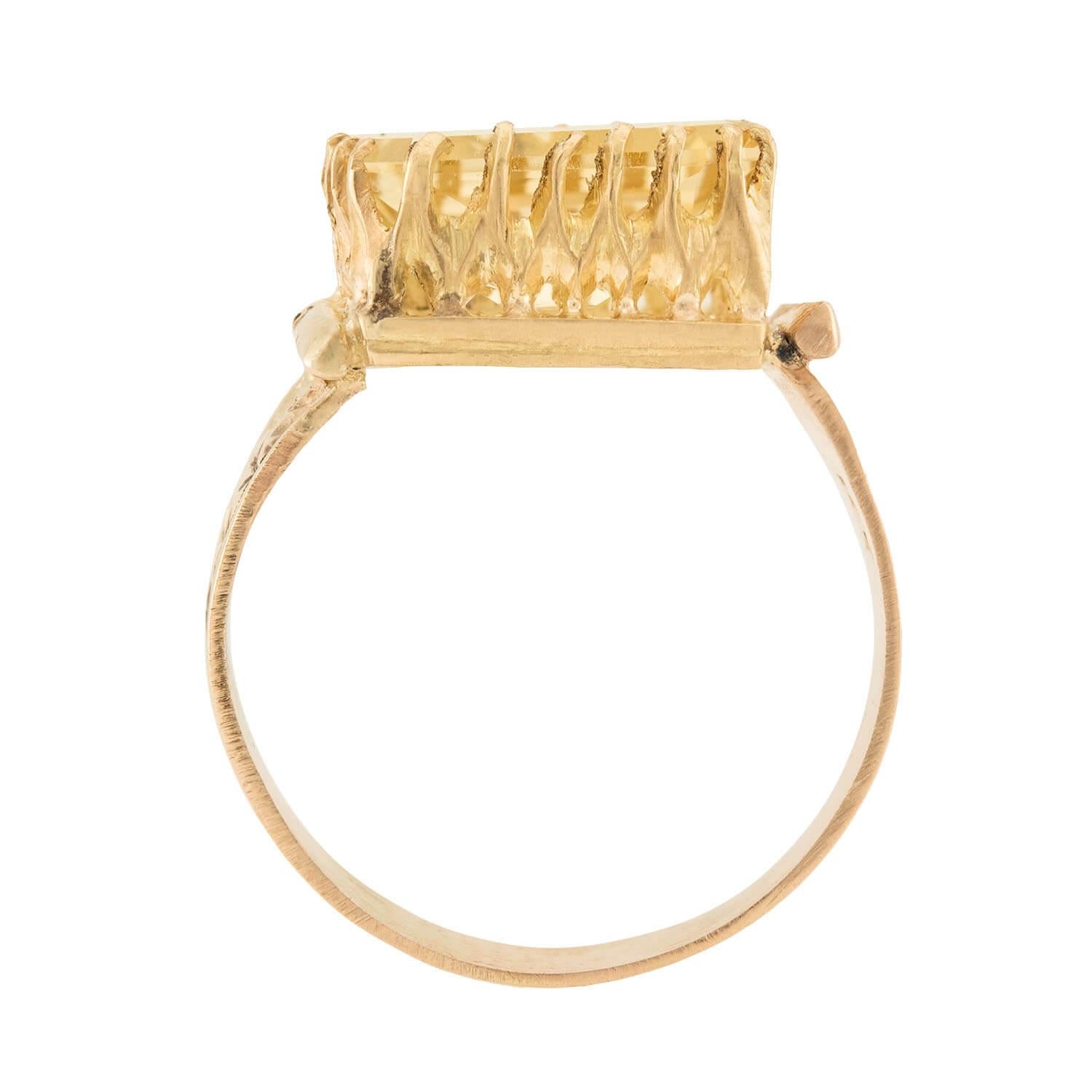 Victorian 14k Citrine Ring