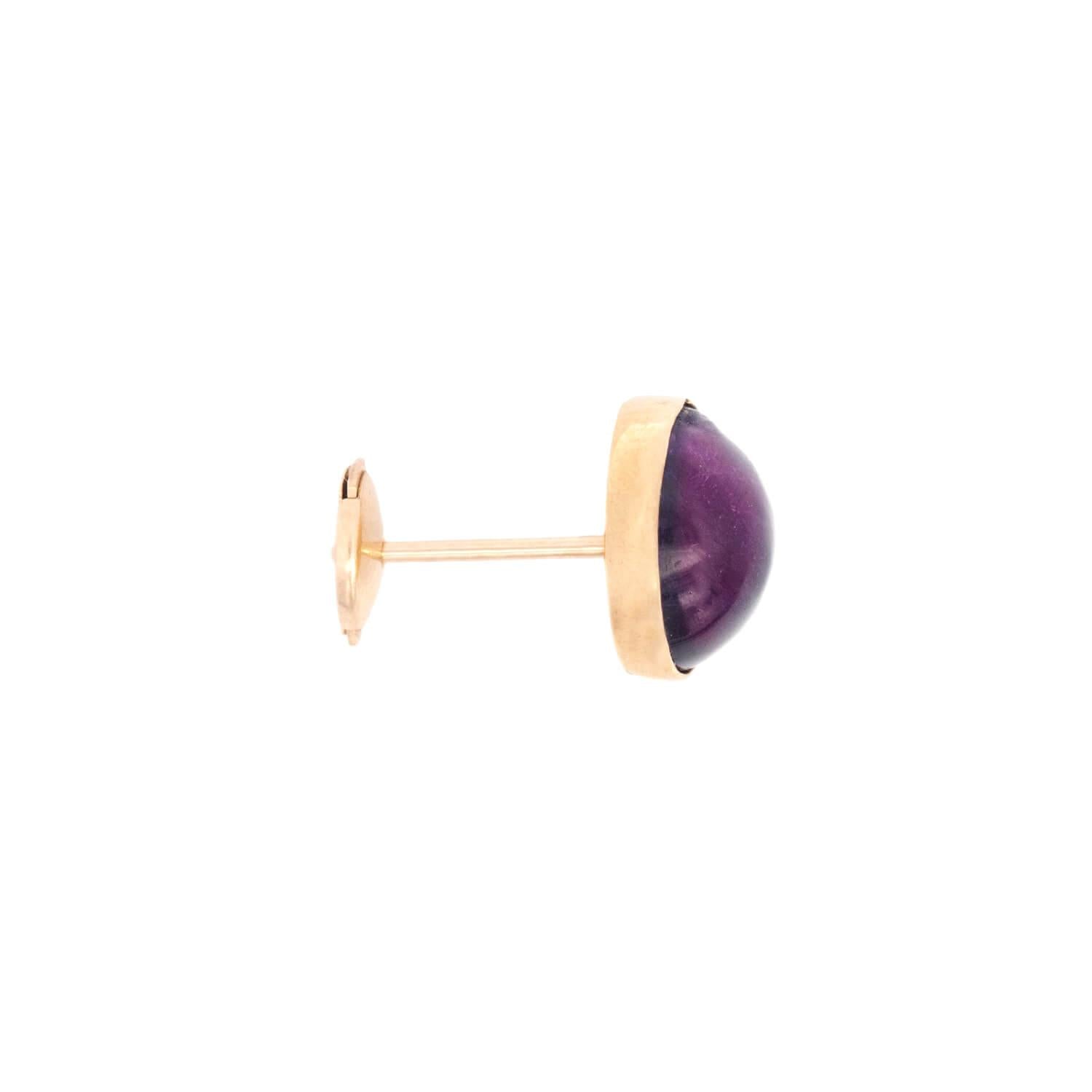 Estate 14k Amethyst Studs