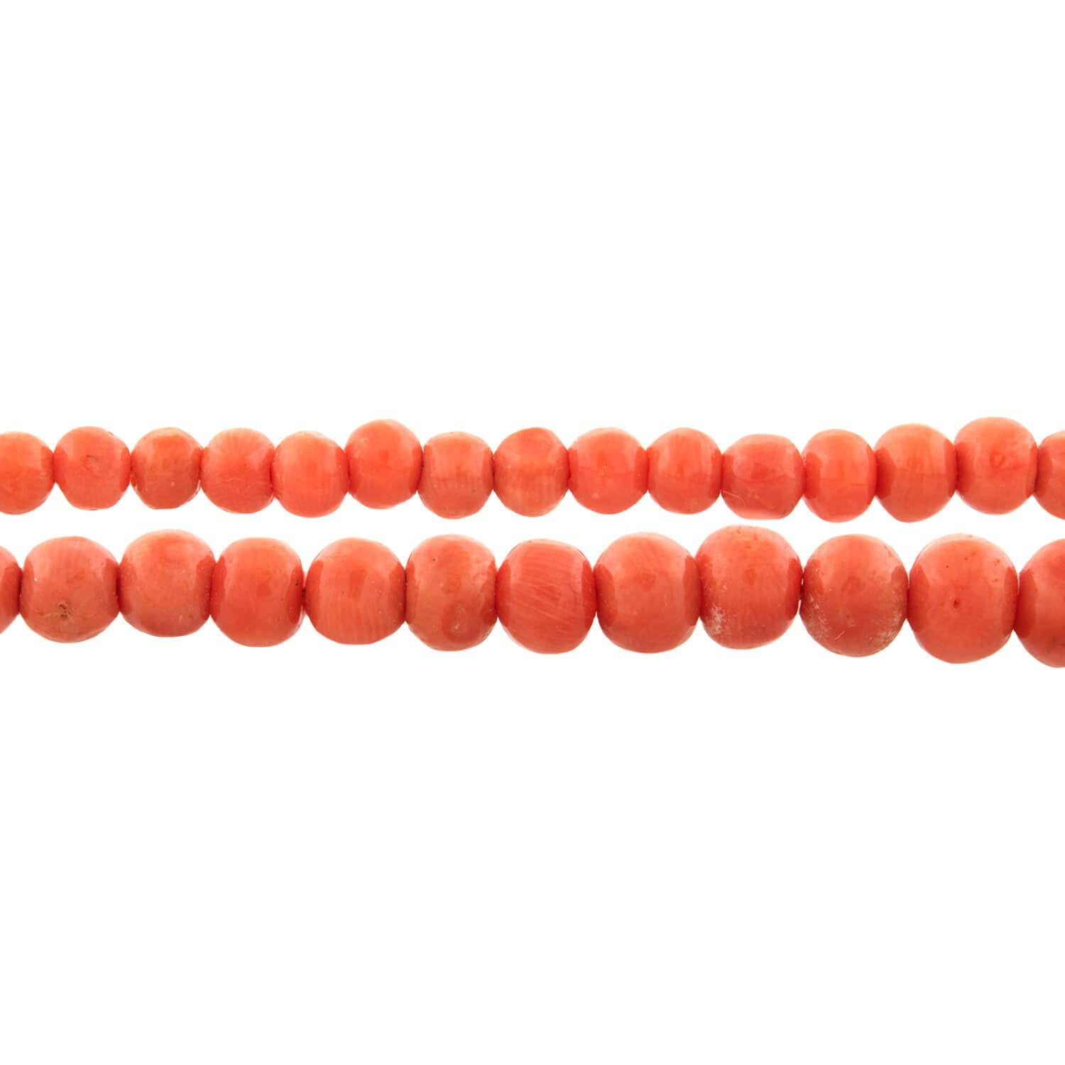 Victorian 9k Graduated Coral Bead Necklace