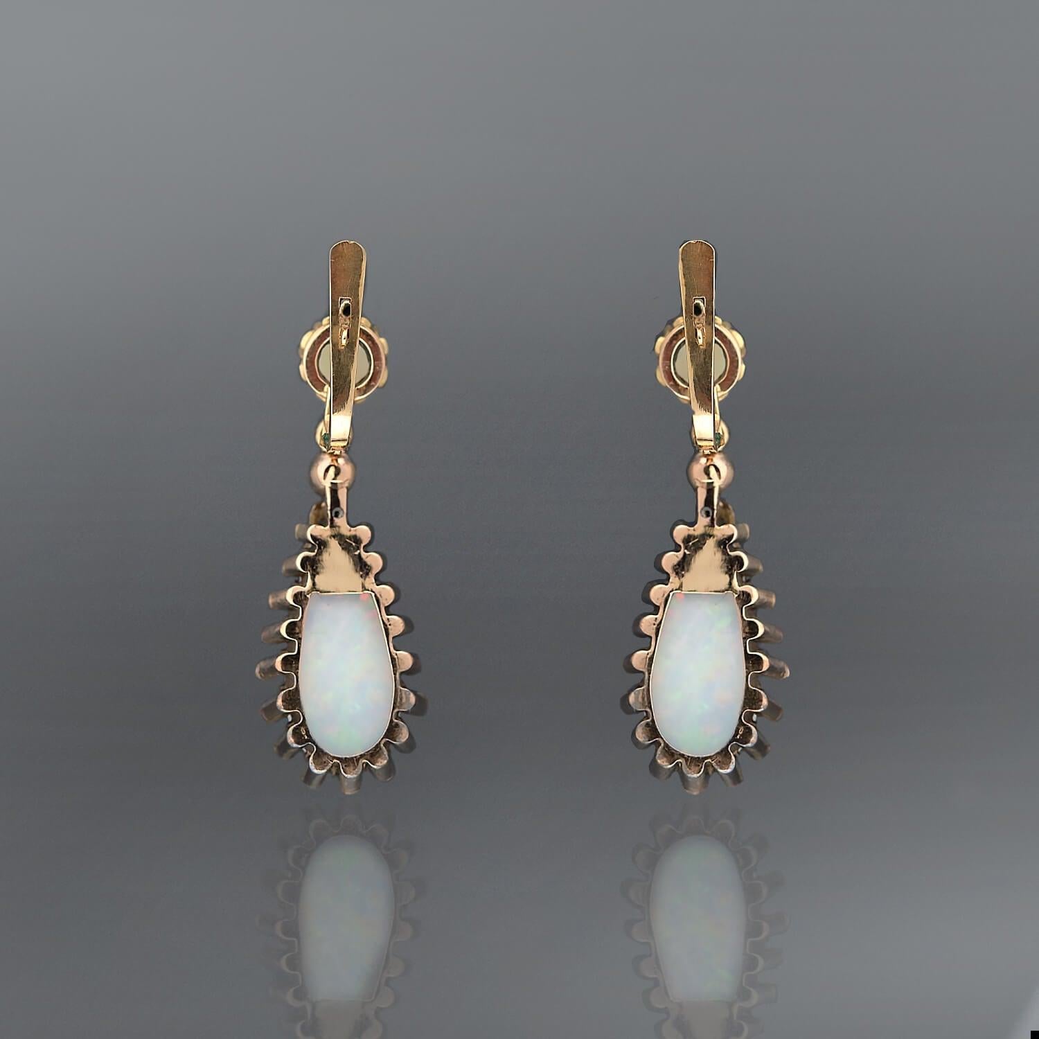 Victorian on sale Pendeloque Opal Earings