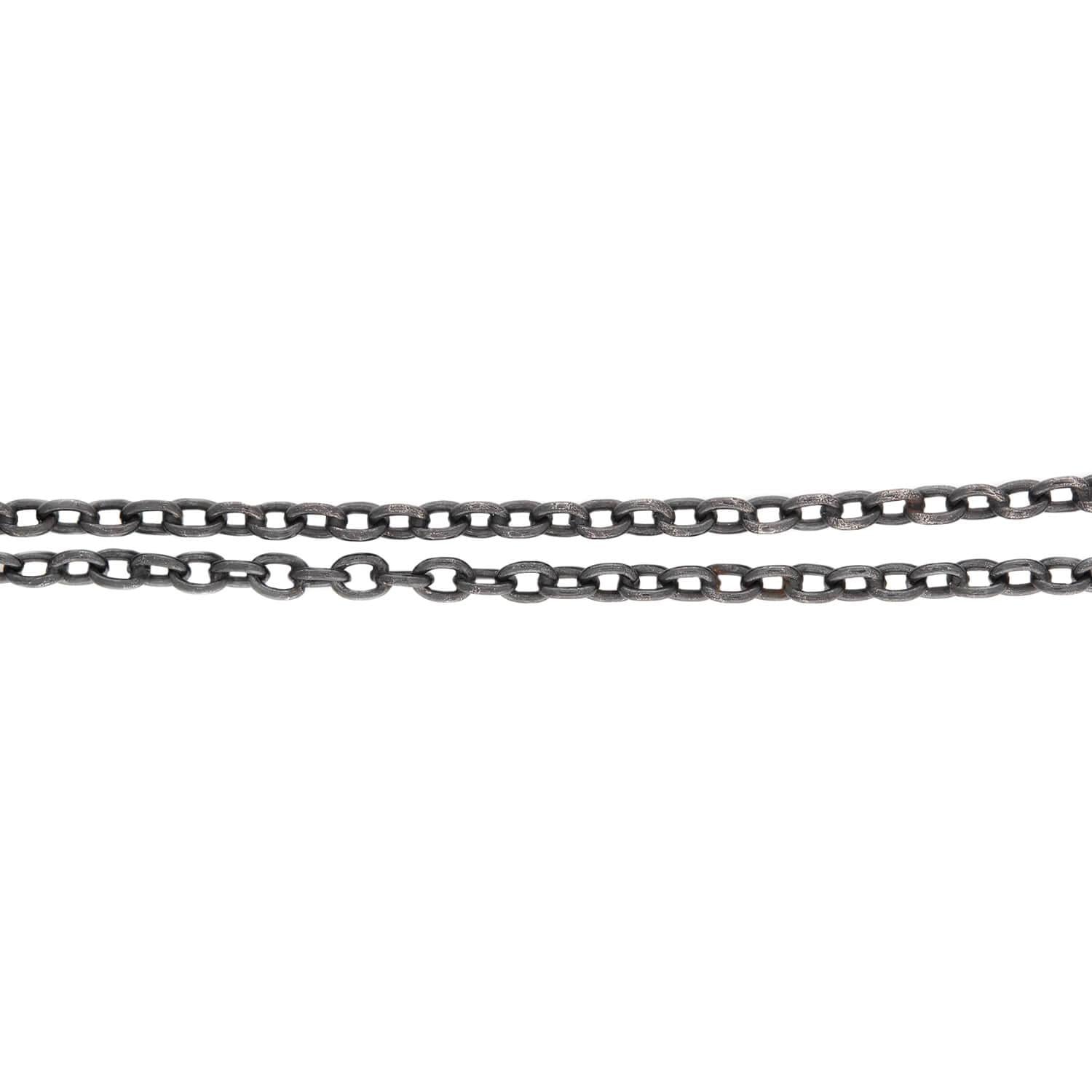 Victorian Gunmetal Chain 49"