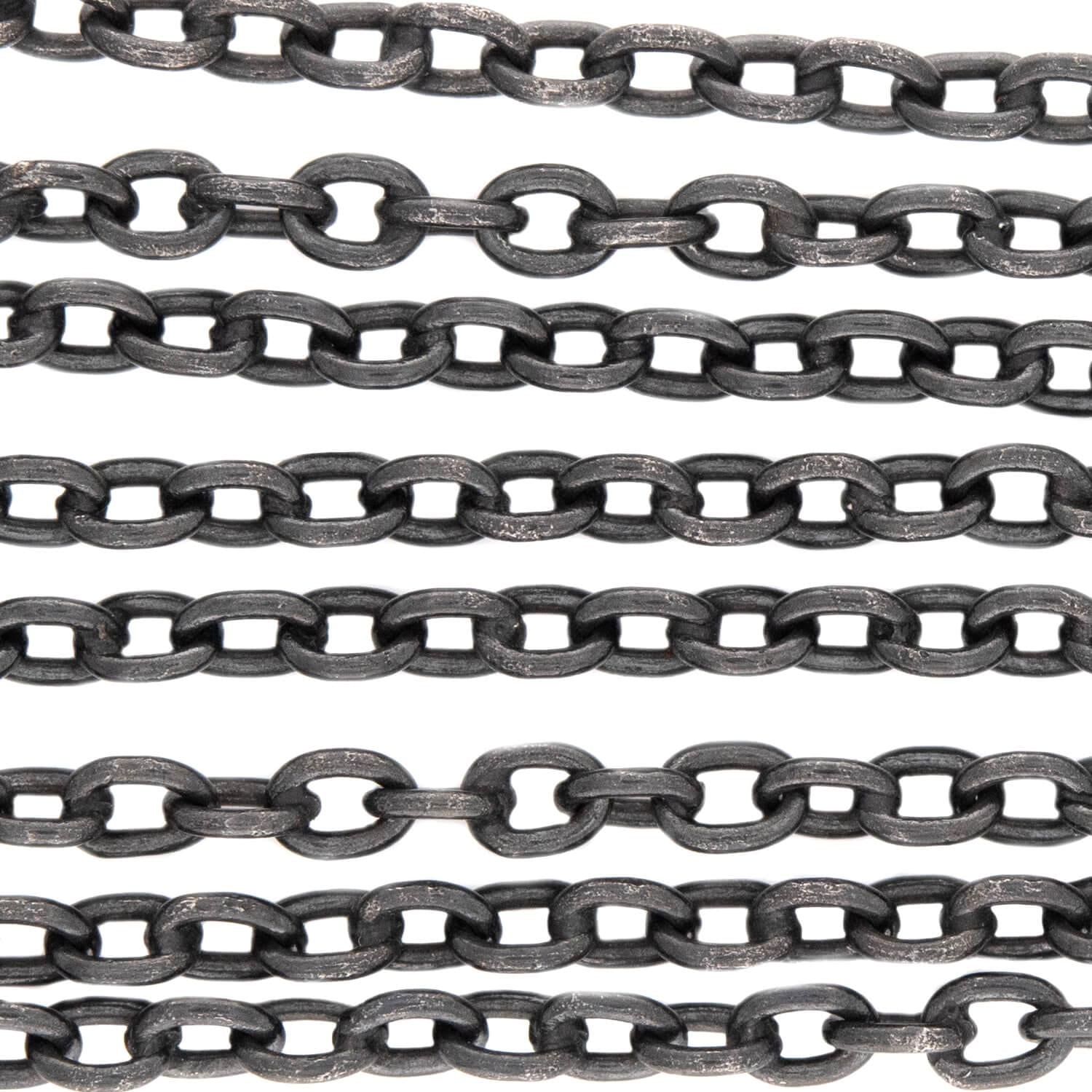 Victorian Gunmetal Chain 49"