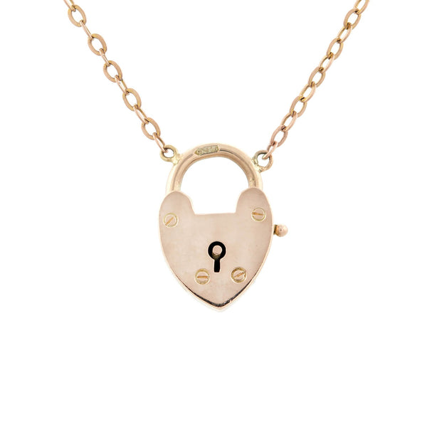 Monclér Tropical Heart Padlock Necklace in Pink – Canvas Style