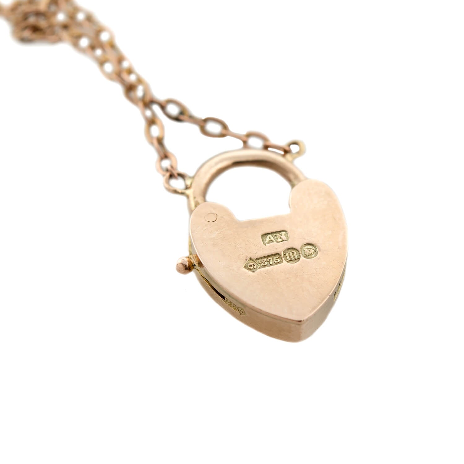 Victorian 9k Heart Lock Conversion Necklace