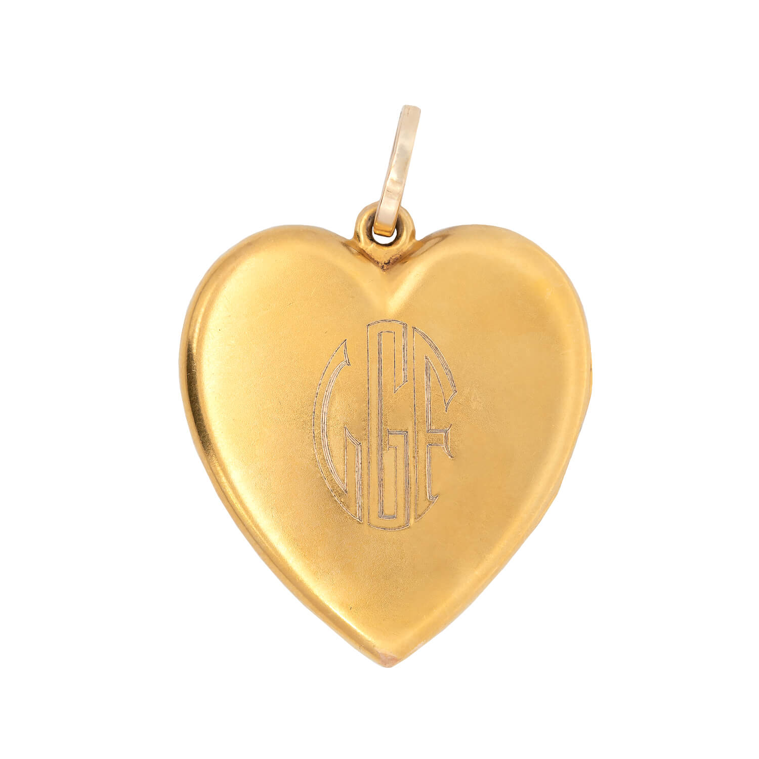 Vintage 14k Yellow Gold Art Deco Diamond newest Cut Victorian Love Heart Pendant Charm