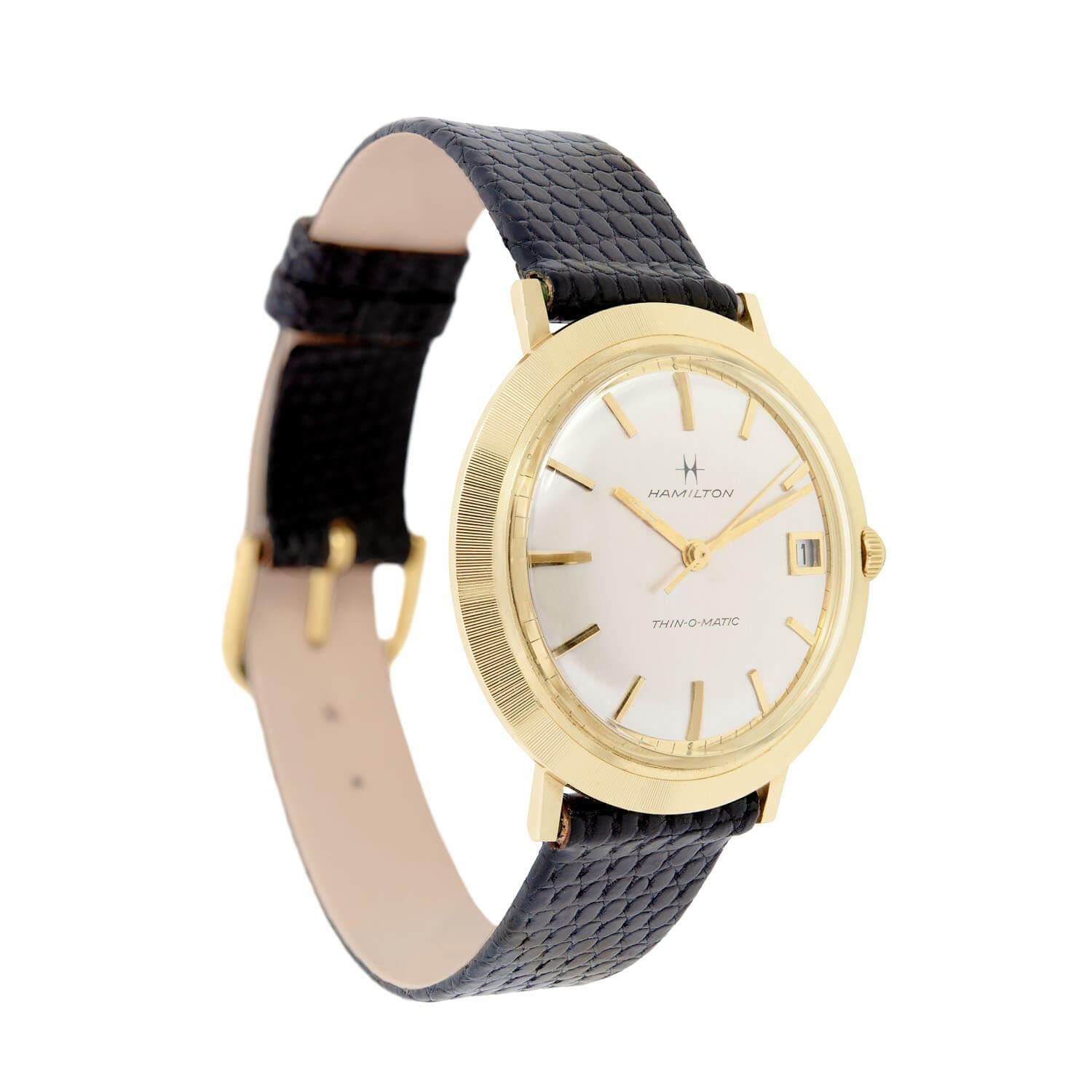 Hamilton thin o matic 14k gold best sale