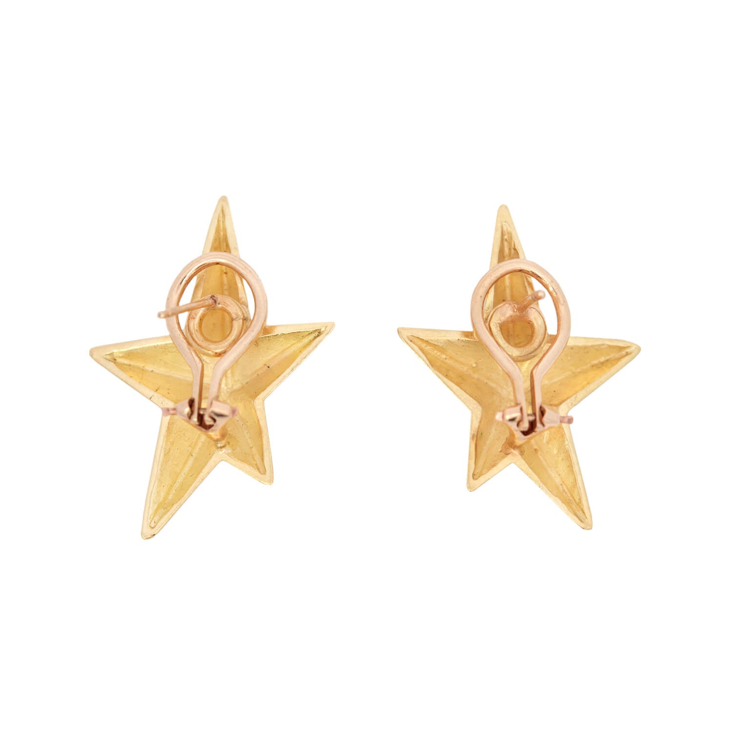 Estate 18k “Tiffany Style” Star Earrings 8.7dtw