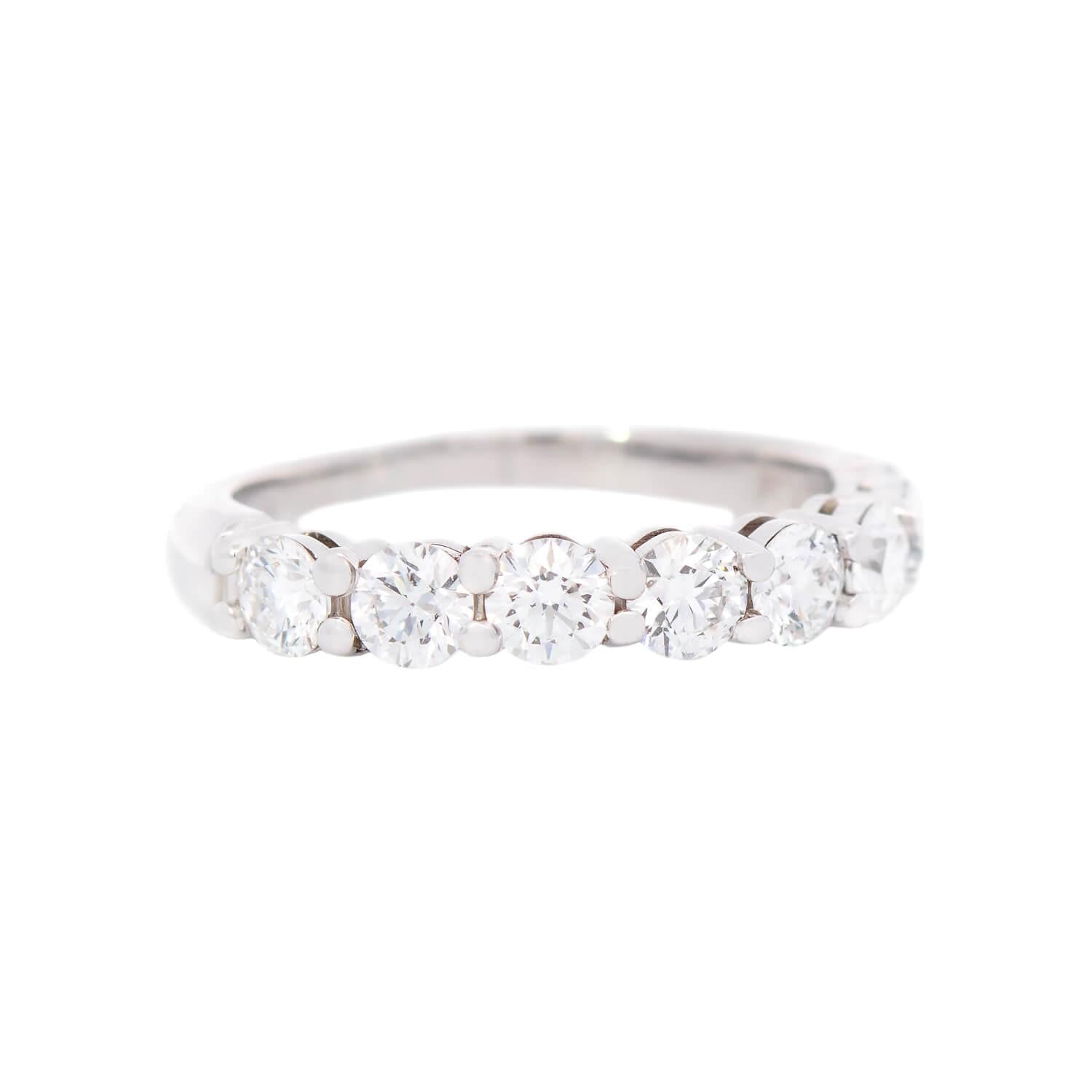 TIFFANY & Co. Platinum Diamond Nine Stone Eternity Half Band