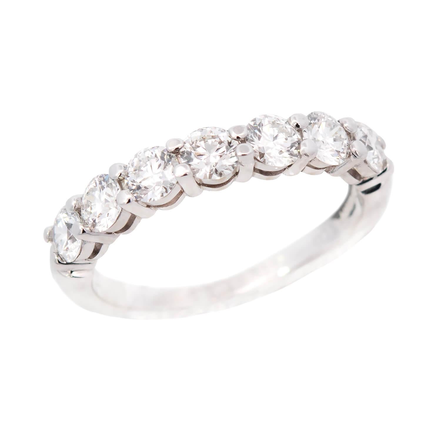 TIFFANY & Co. Platinum Diamond Nine Stone Eternity Half Band