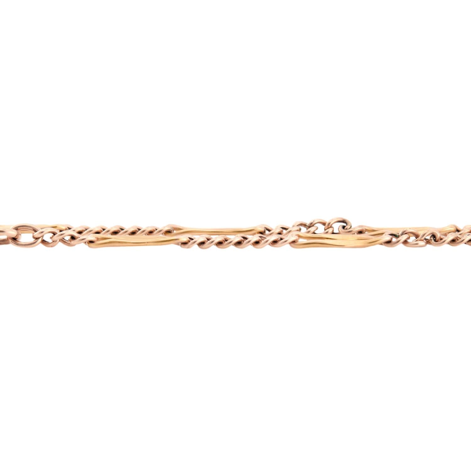 Victorian 14k Spring Ring Watch Chain