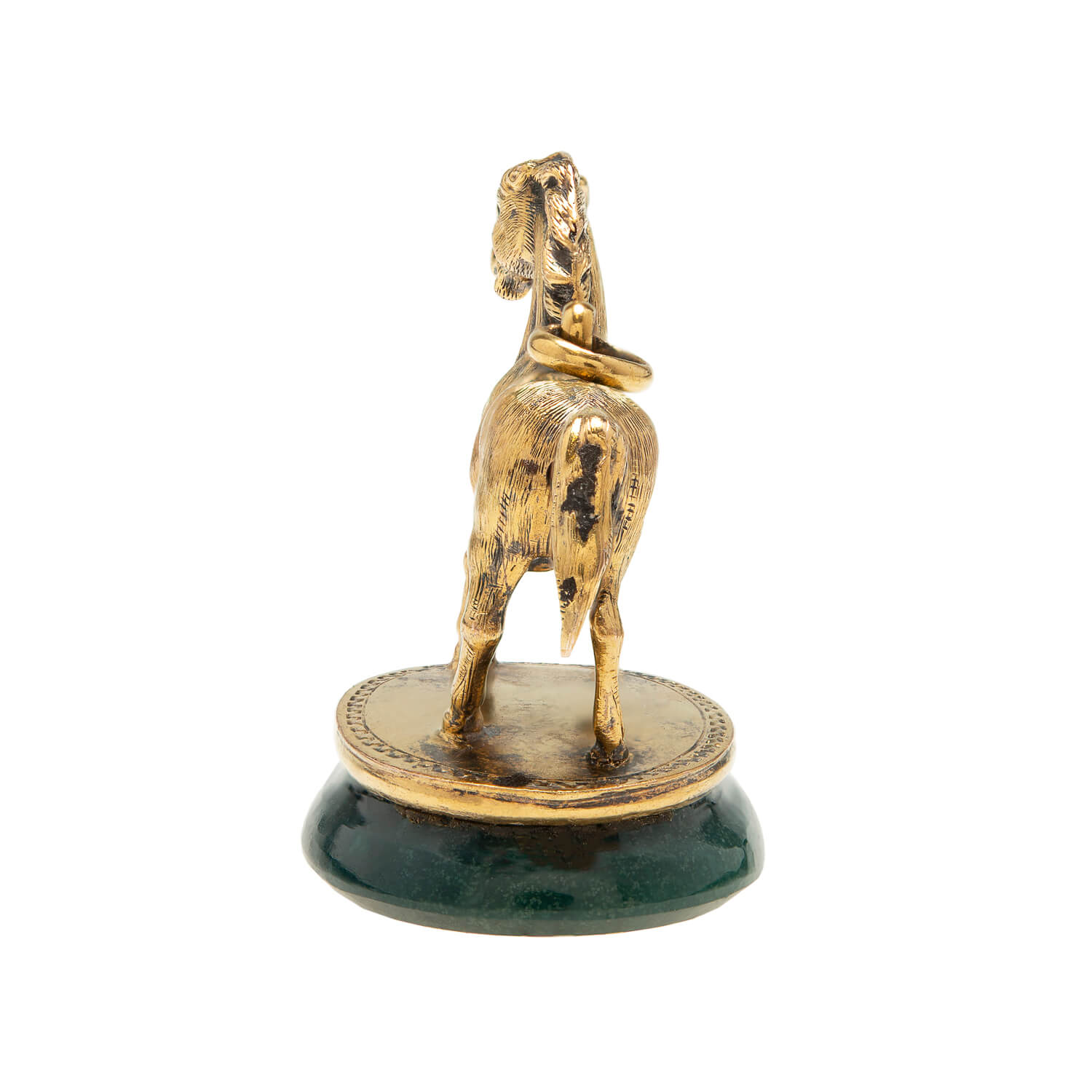 10 real ancient online bronze pieces from Côte d'Ivoire gilded in late 18k gold.