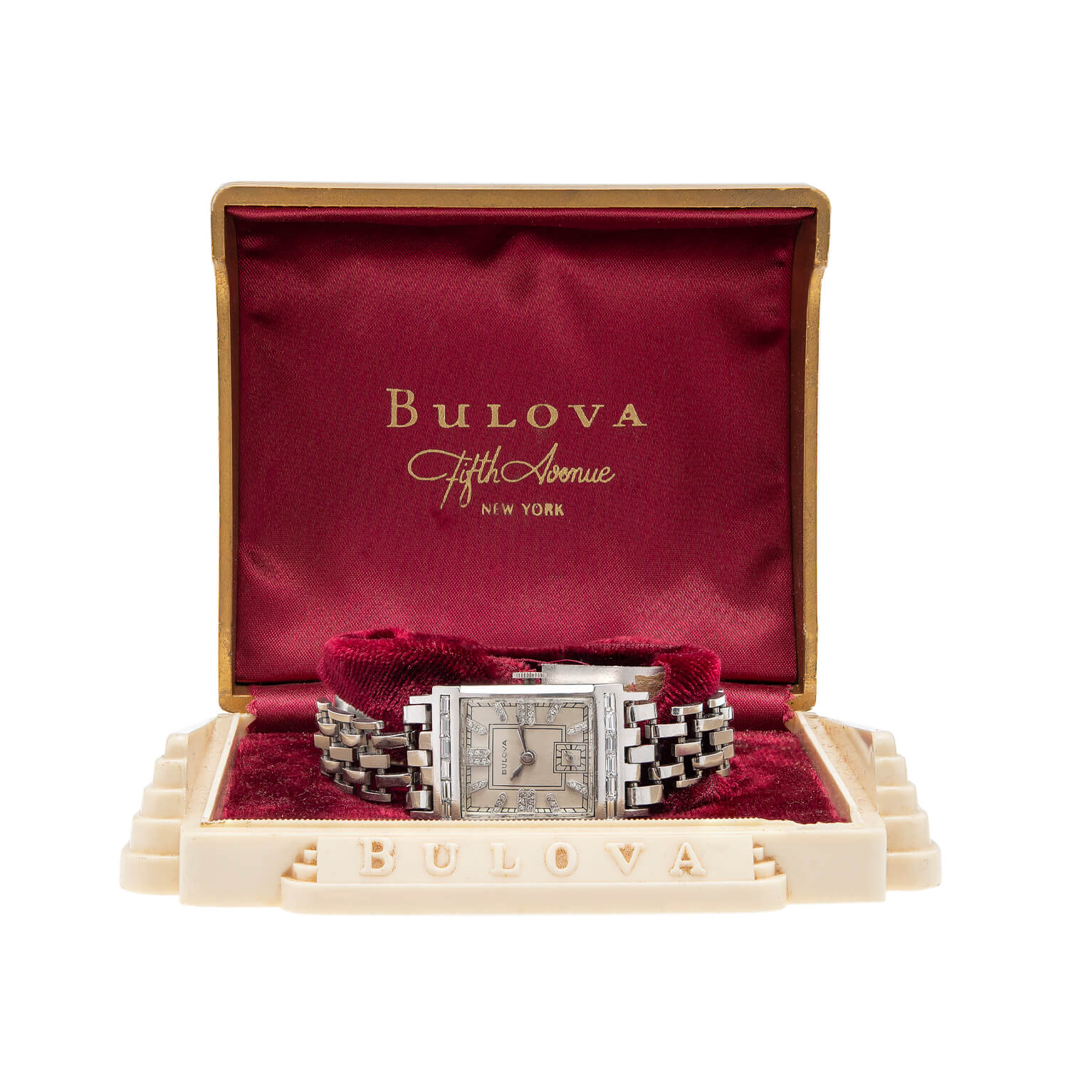 Vintage Bulova Fifth Ave 2024 New York Watch Presentation Box