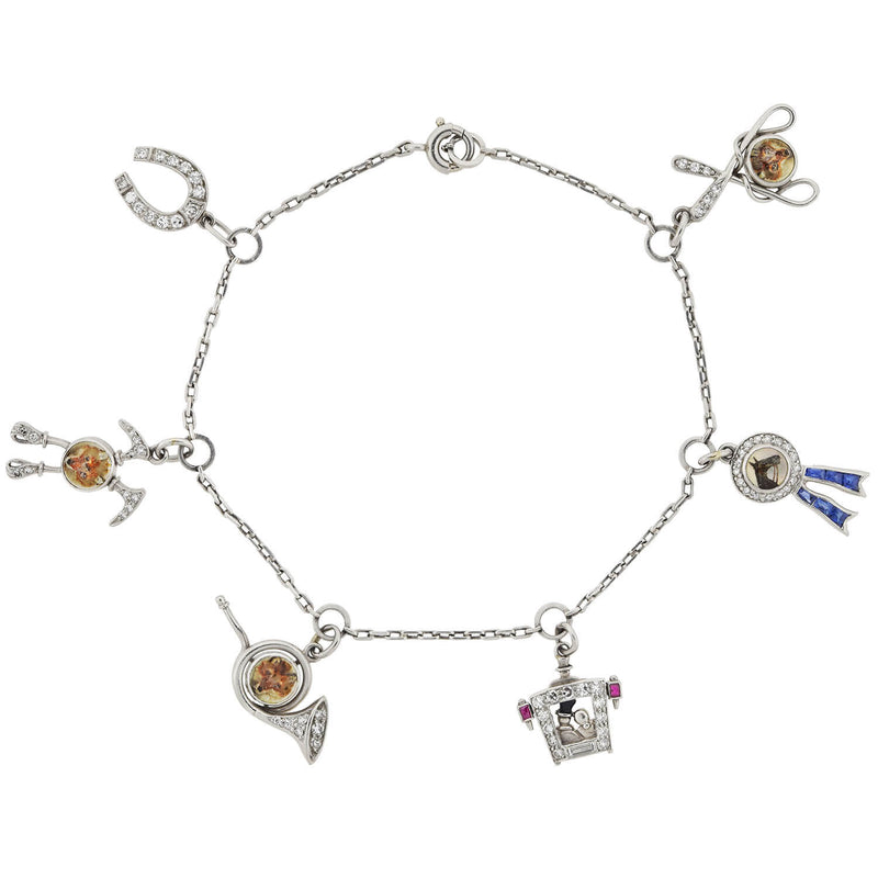 Disney Belle Inspired Charms Diamond Bracelet | Enchanted Disney Fine  Jewelry