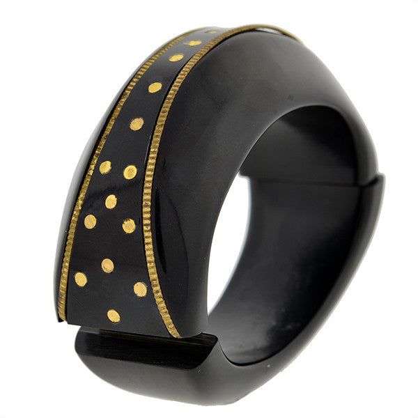 Retro Wide Black – A. Brandt Son Bakelite Bracelet + Clamper