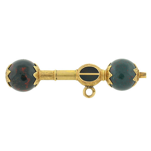 Victorian 15kt Bloodstone Watch Key Fob