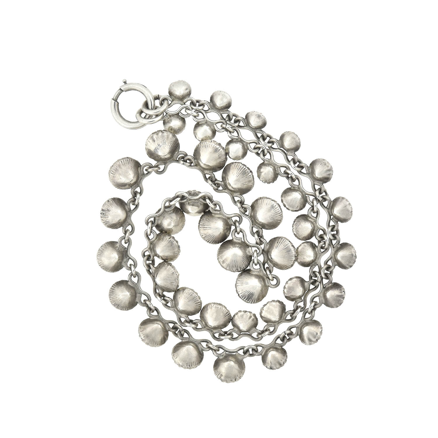 Edwardian Sterling + Paste Drop Riviere Necklace