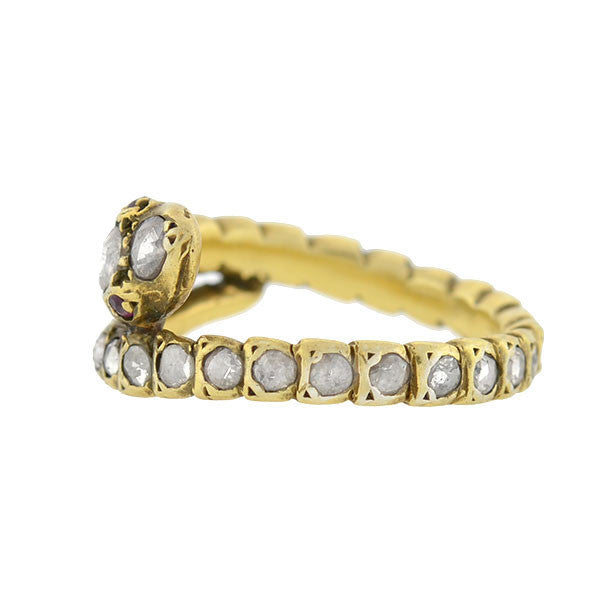 Georgian 18kt Rose Cut Diamond Snake Ring – A. Brandt + Son