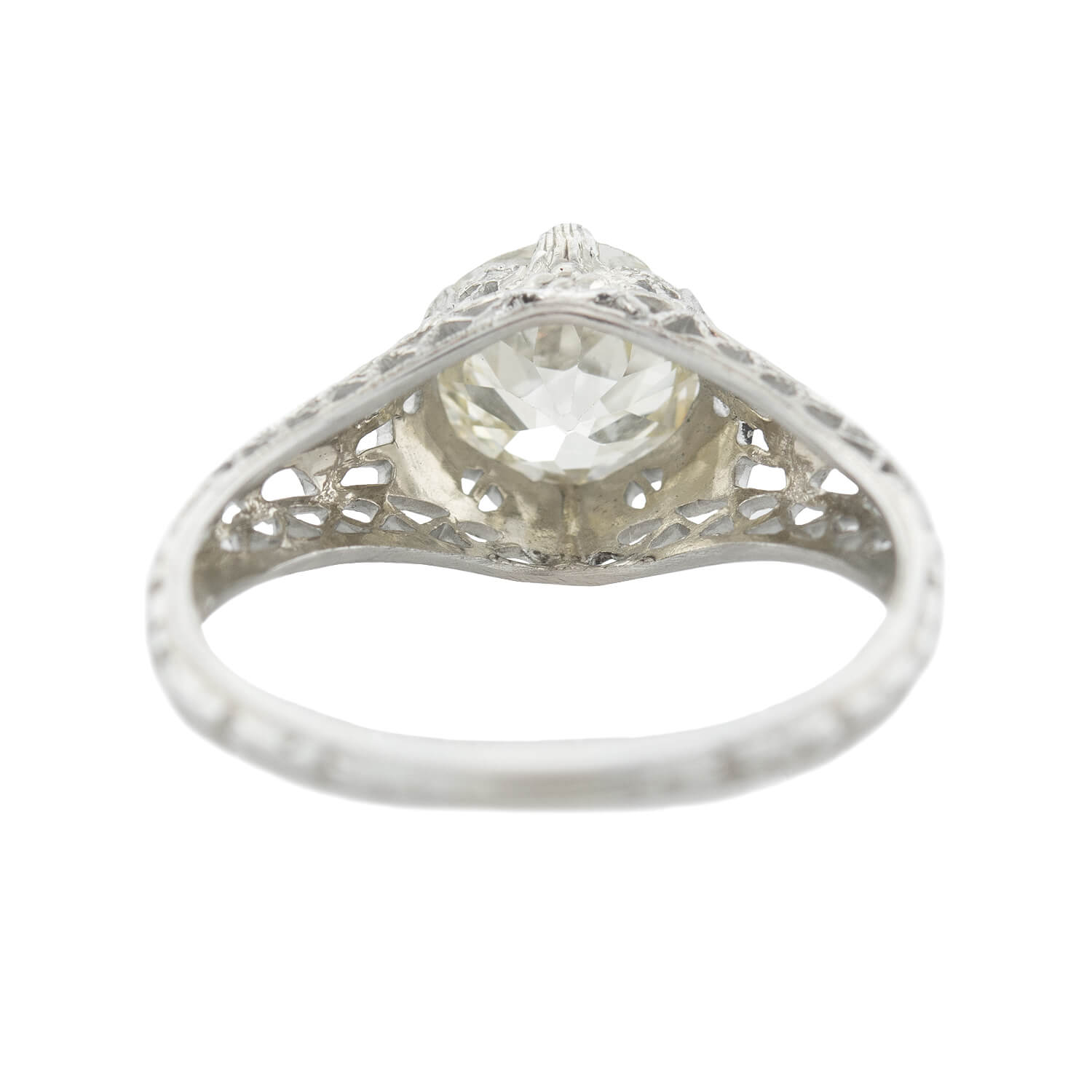 Art Deco 18kt Diamond Engagement Ring 0.90ctw