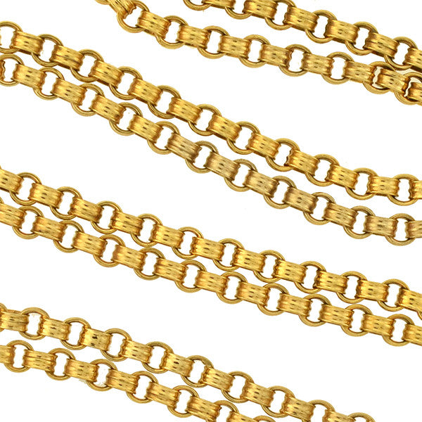 Victorian Gold-Filled Beveled Link Chain 35