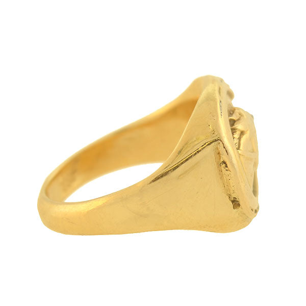 Art Deco 14kt Gold Diamond Horse Head + Horseshoe Ring – A. Brandt + Son