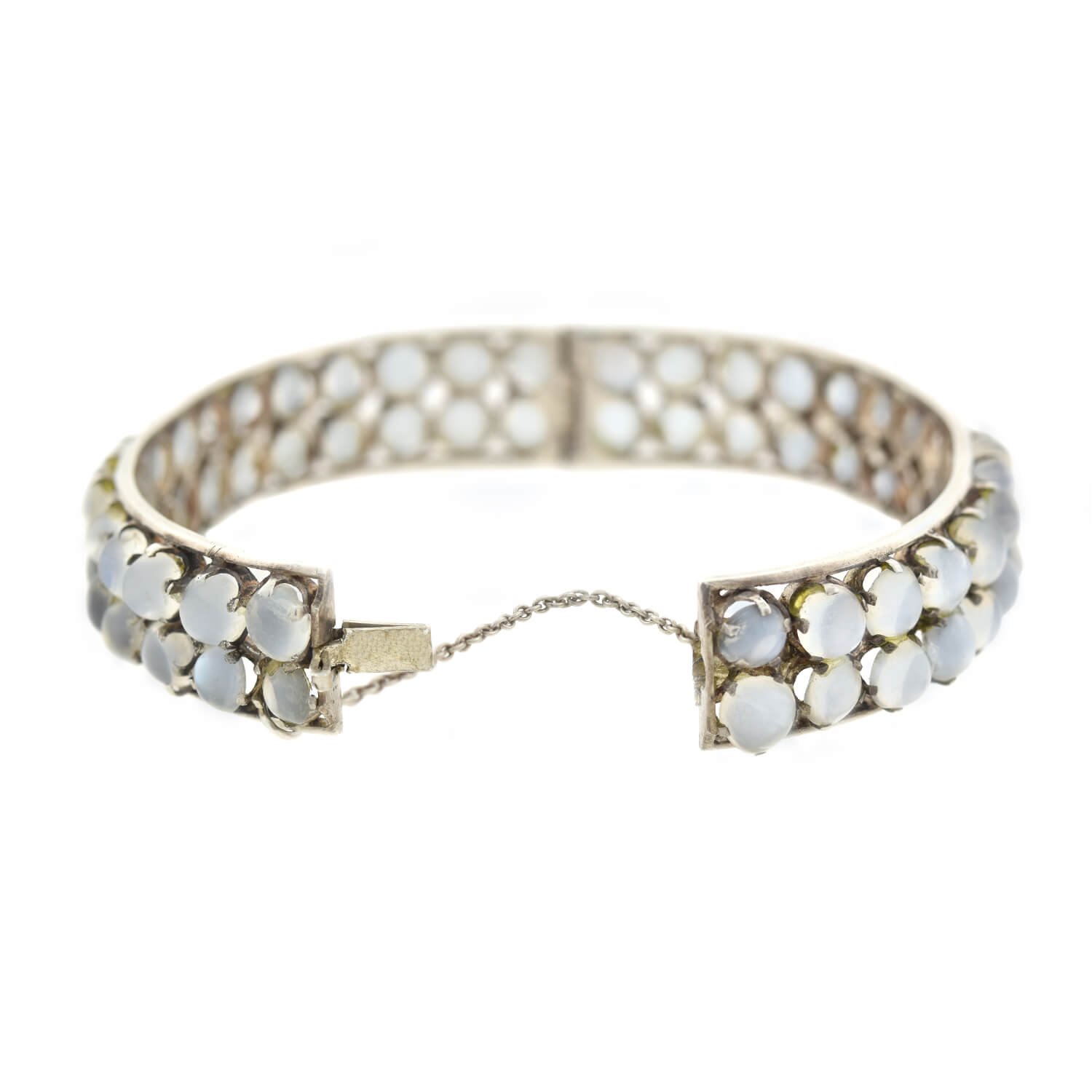 Stunning online 925 Sterling Silver Moonstone Peridot Cuff Bracelet