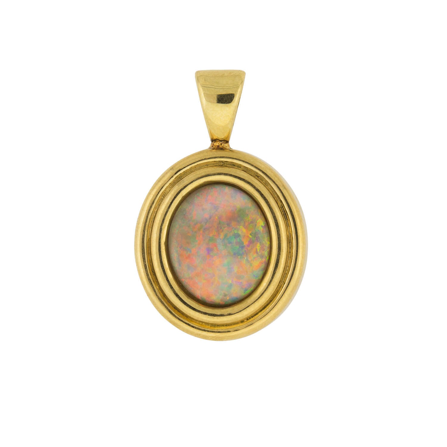 18KT fashion Yellow Gold and Opal Charm