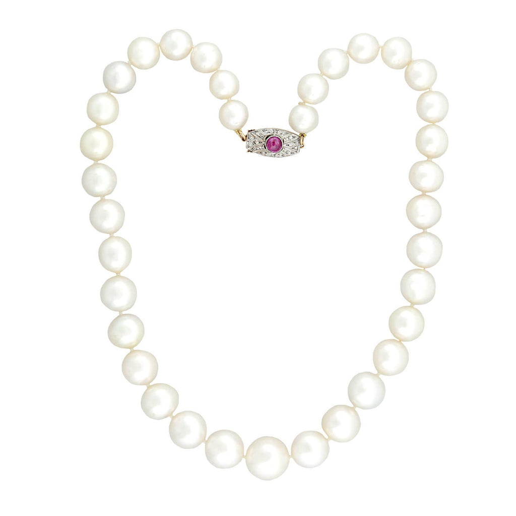 Vintage 1.00 CTW Diamond & Tahitian Pearl Necklace